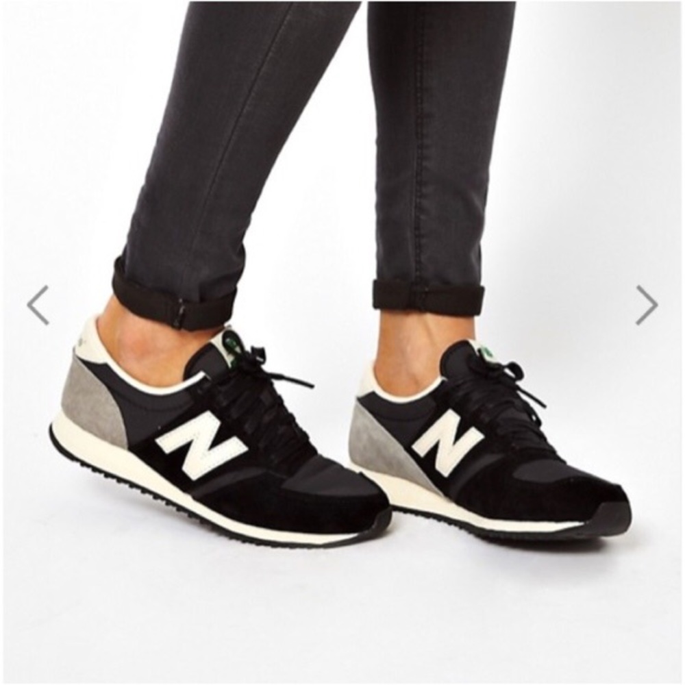 New balance 420 black suede trainers sneakers shoe